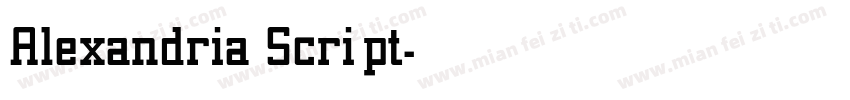 Alexandria Script字体转换